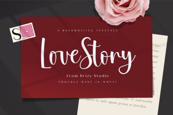 Love Story Font Poster 1