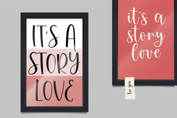 Love Story Font Poster 2