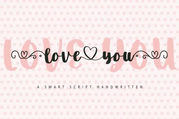 Love You Font Poster 1