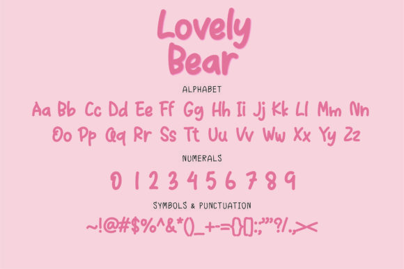 Lovely Bear Font Poster 2