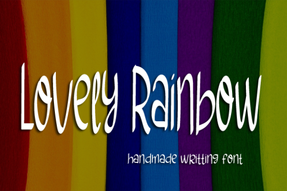 Lovely Rainbow Font Poster 1