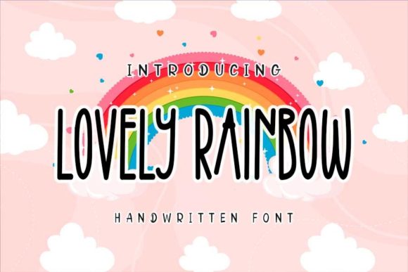 Lovely Rainbow Font Poster 1