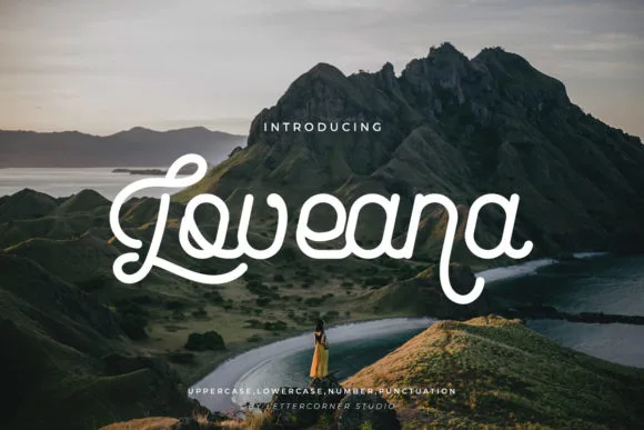 Lovena Script Font Lovena Script Font Poster 1