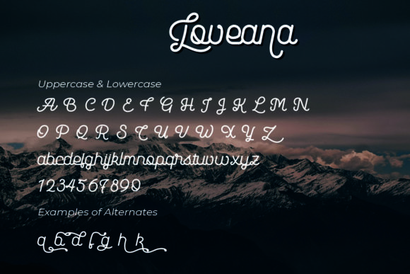 Lovena Script Font Poster 6