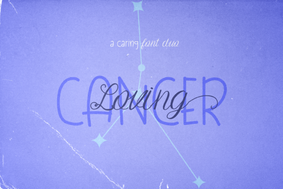 Loving Cancer Duo Font Poster 1