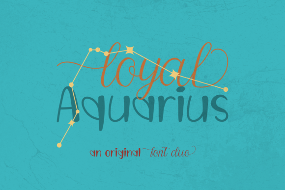 Loyal Aquarius Duo Font Poster 1