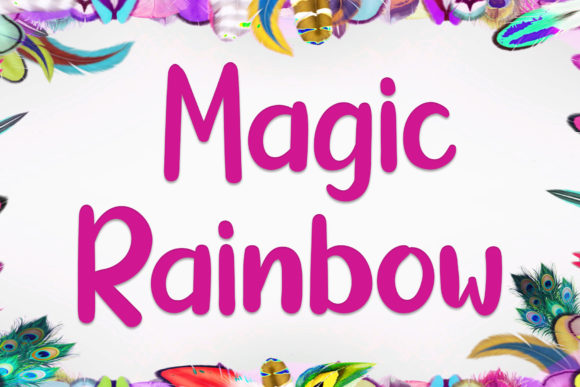 Magic Rainbow Font Poster 1