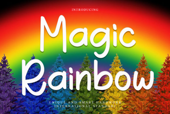 Magic Rainbow Font Poster 1