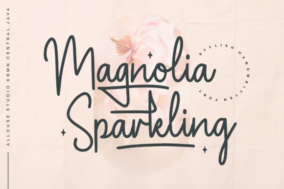 Magnolia Sparkling Font Poster 1
