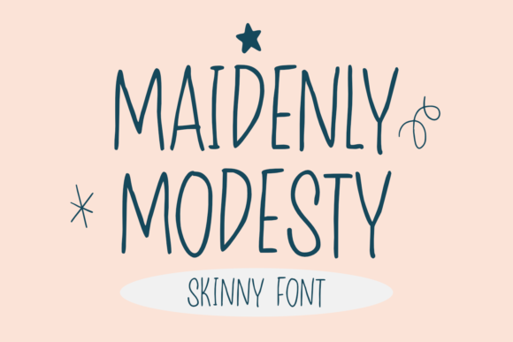 Maidenly Modesty Font Poster 1