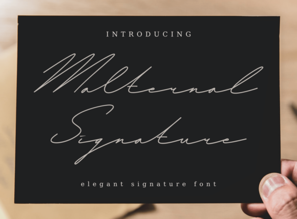 Malternal Signature Font Poster 1