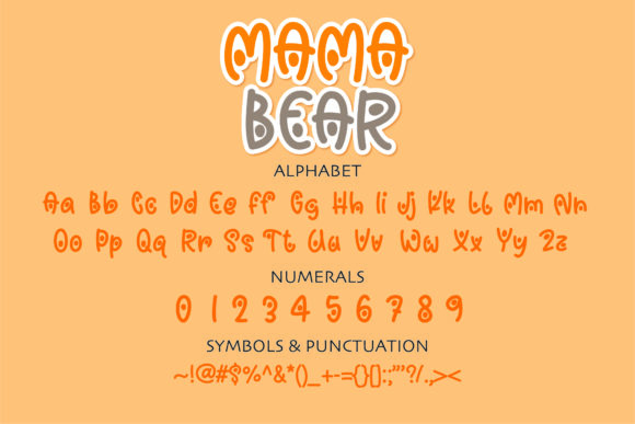 Mama Bear Font Poster 2