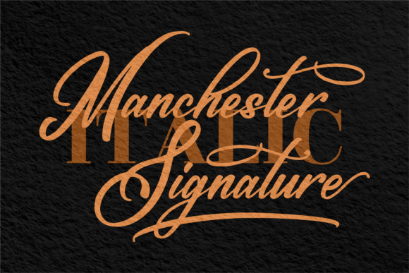 Manchester Signature Font Poster 2