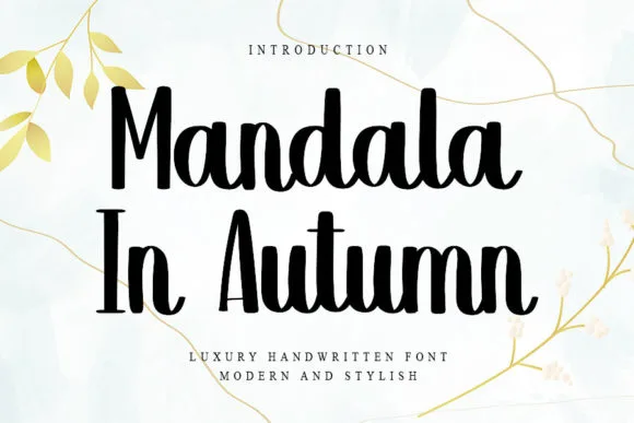 Mandala in Autumn Font Mandala in Autumn Font Poster 1