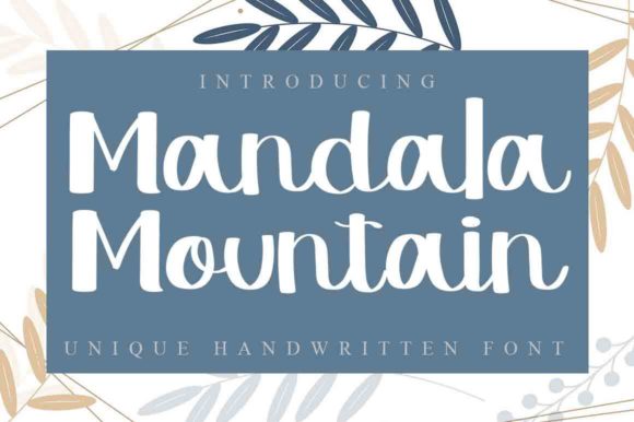 Mandala Mountain Font Poster 1