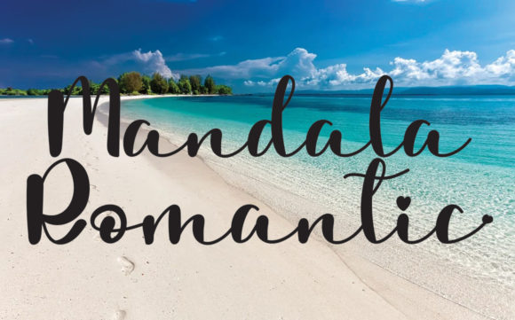 Mandala Romantic Font Poster 1