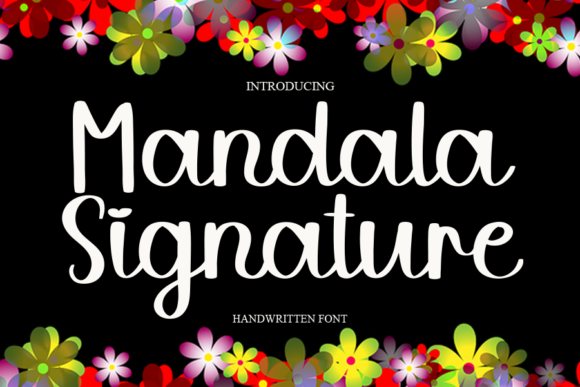 Mandala Signature Font Poster 1