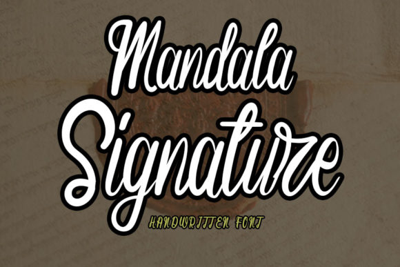 Mandala Signature Font Poster 1