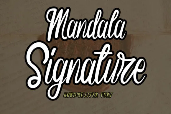 Mandala Signature Font Mandala Signature Font Poster 1