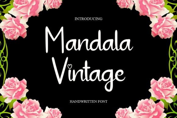 Mandala Vintage Font Poster 1