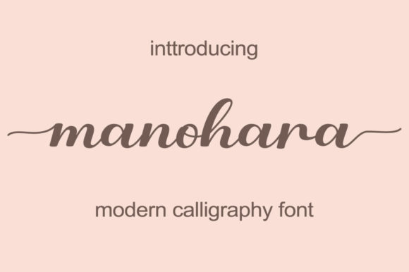 Manohara Font