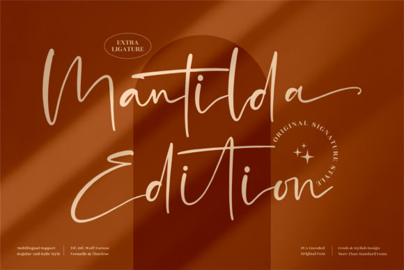 Mantilda Edition Font Poster 1