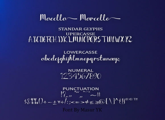 Marcella Marcello Font Poster 4