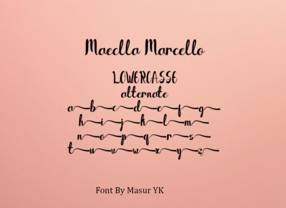 Marcella Marcello Font Poster 5