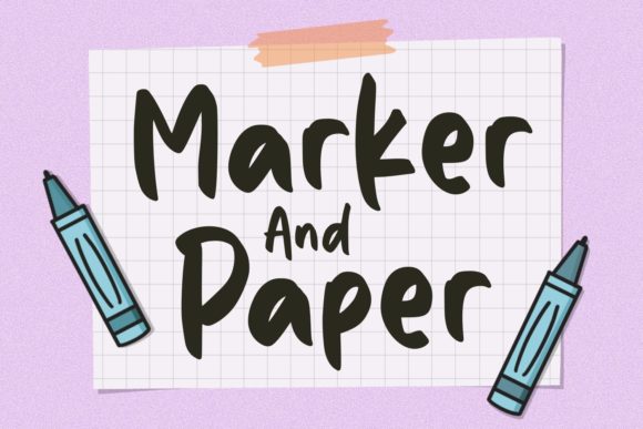 Marker and Paper Font
