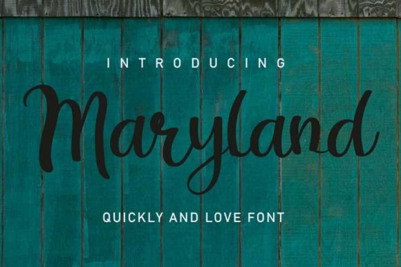 Maryland Font Poster 1