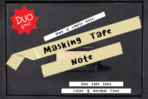 Masking Tape Note Font Poster 1