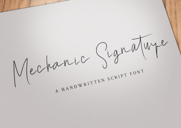 Mechanic Signature Font