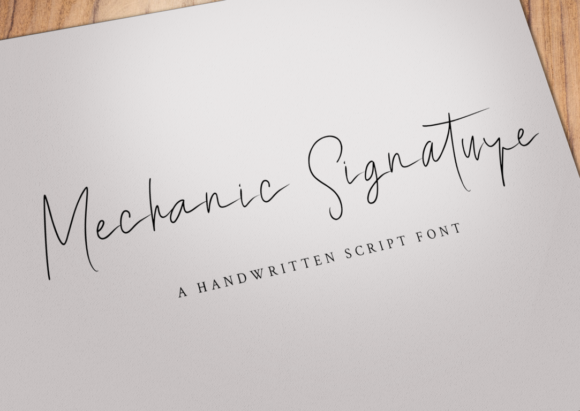 Mechanic Signature Font Poster 1