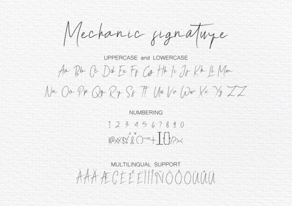 Mechanic Signature Font Poster 2