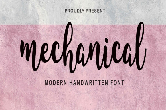 Mechanical Font Poster 1