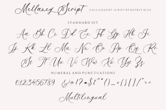 Mellaney Script Font Poster 11