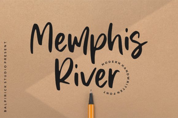 Memphis River Font Poster 1
