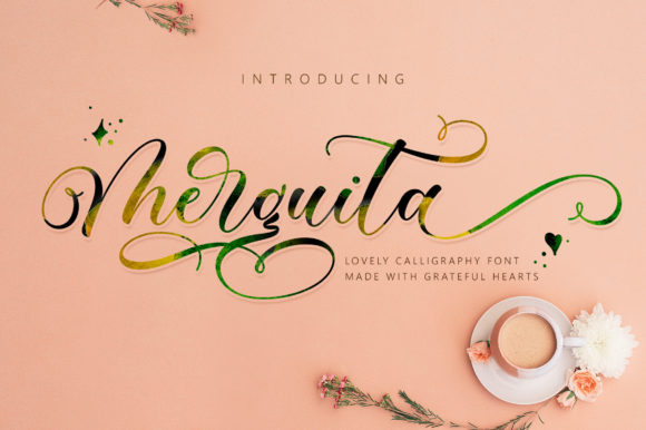 Merguita Script Font Poster 1
