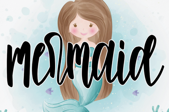 Mermaid Font Poster 1