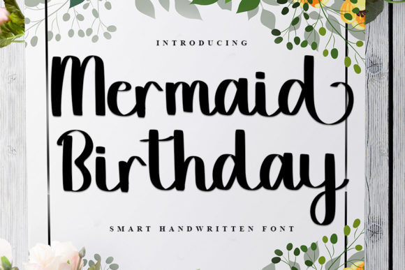 Mermaid Birthday Font Poster 1