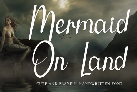 Mermaid on Land Font Mermaid on Land Font Poster 1