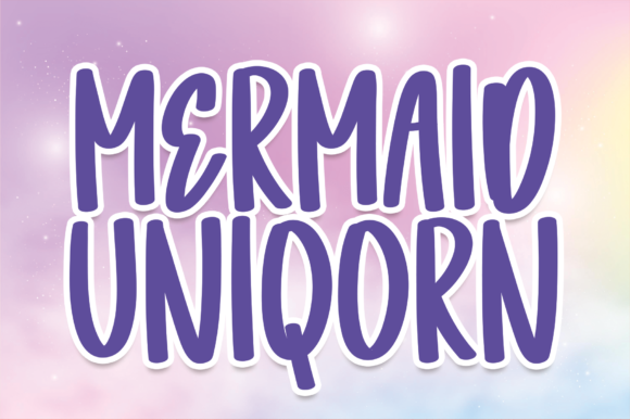 Mermaid Uniqorn Font Poster 1