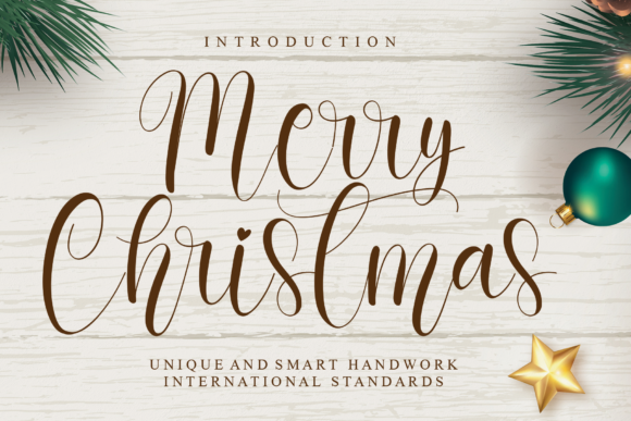 Merry Christmas Font Poster 1