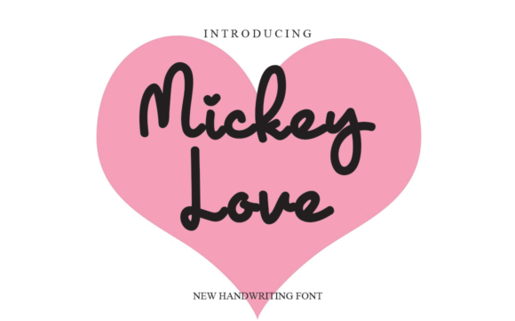 Mickey Love Font Poster 1