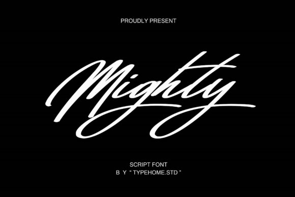 Mighty Script Font Poster 1