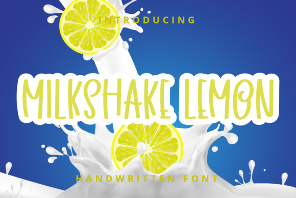 Milkshake Lemon Font Poster 1