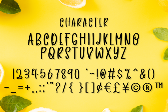Milkshake Lemon Font Poster 4