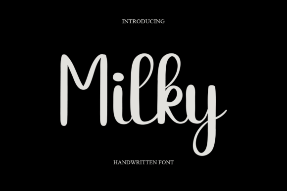 Milky Font Poster 1