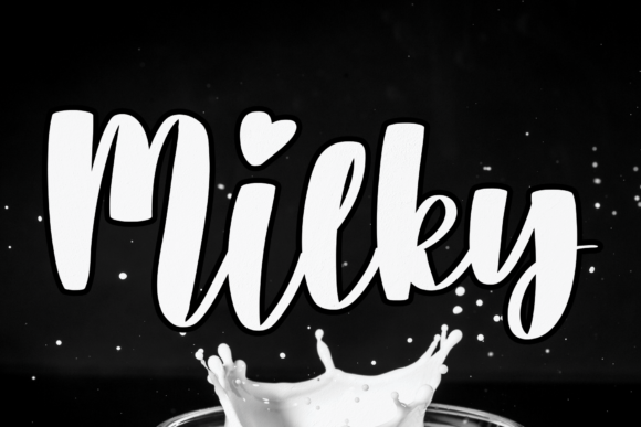 Milky Font Poster 1