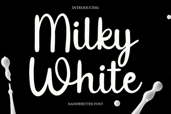 Milky White Font Poster 1